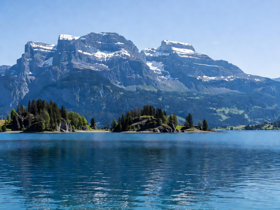 Lake Lucerne Swiss alpine water and mountain backdrop